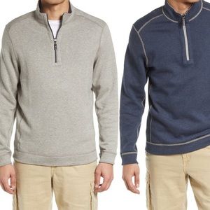 NWT Tommy Bahama reversible quarter zip pullover